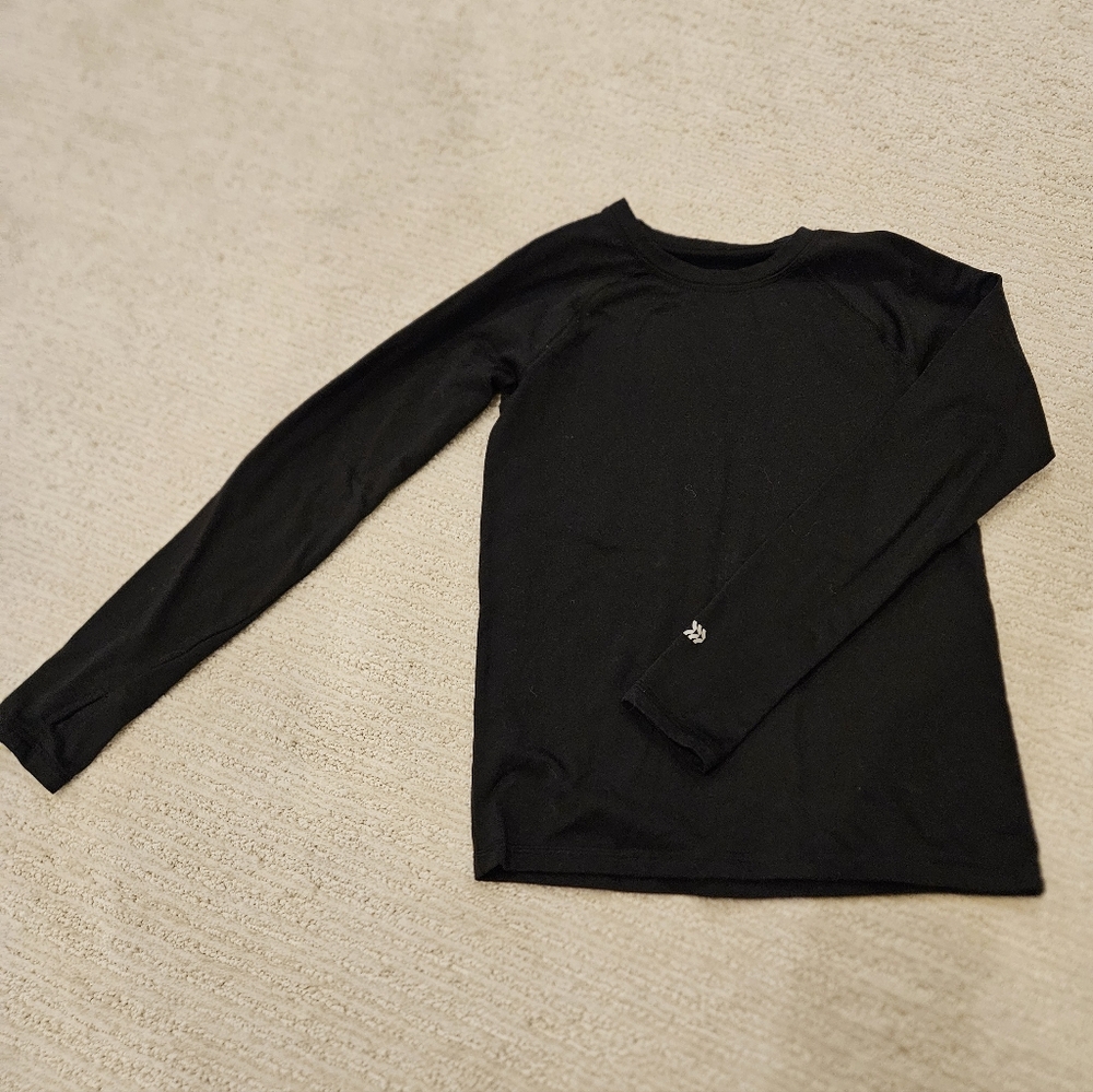 Boys 12/14 All in Motion Black Long Sleeve Base Layer Top